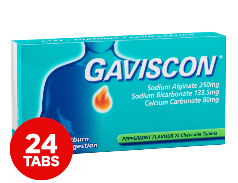 Gaviscon Peppermint Chewable Tablets 24pk