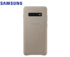 Samsung Leather Phone Cover For Galaxy S10+ - Grey