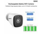BOOC WIFI Camera Outdoor Battery Powered IP Camera Wireless Camera Smart Camera Low-Power Consumption, IR