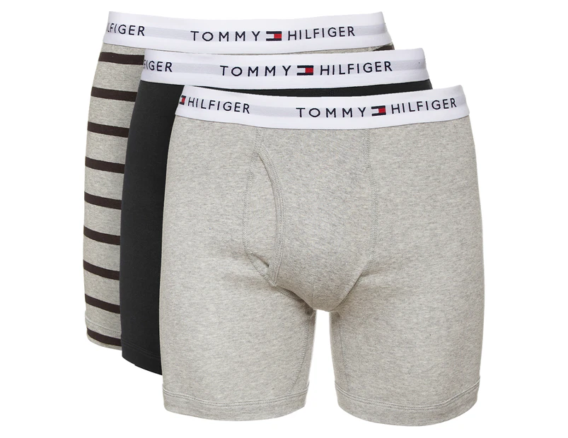 Tommy Hilfiger Men's Boxer Brief 3-Pack - Black/Grey/Striped