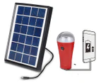 Kuller Solar Panel LED Torch Flashlight Power Bank 2000mah Phone Charger