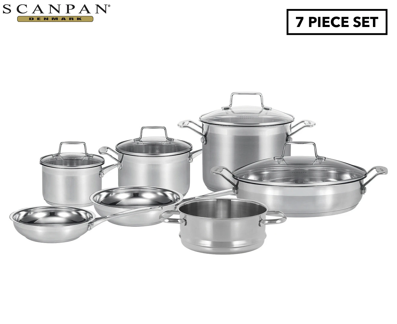 Scanpan 7-Piece Impact Stainless Steel Cookware Set