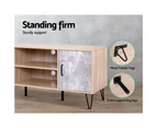 Artiss TV Cabinet Entertainment Unit Stand Industrial Wooden Metal Legs Oak