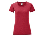 Fruit Of The Loom Womens Iconic T-Shirt (Heather Red) - PC3400