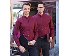 Kariban Mens Long Sleeve Mandarin Collar Shirt (Wine) - PC2540