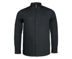 Kariban Mens Long Sleeve Mandarin Collar Shirt (Black) - PC2540
