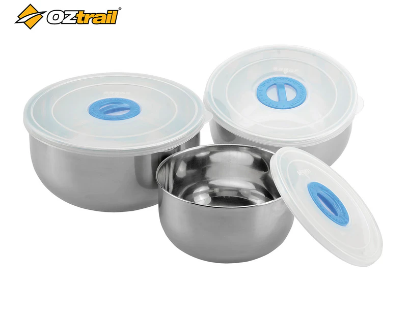 OZtrail 3-Piece Stainless Steel Bowl Set