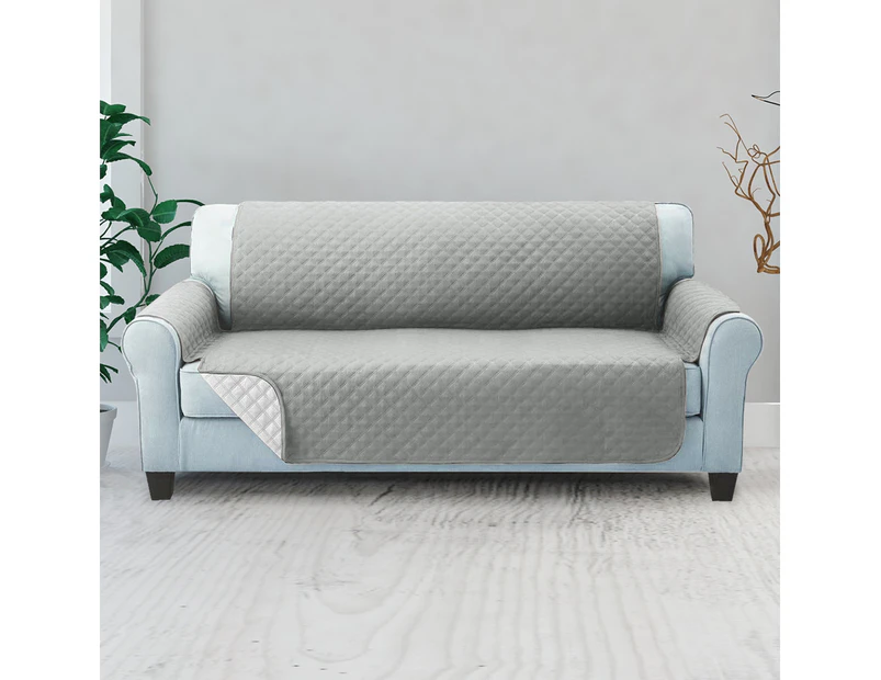 Artiss Sofa Cover Quilted Couch Covers Lounge Protector Slipcovers 1/2/3 Seater Grey
