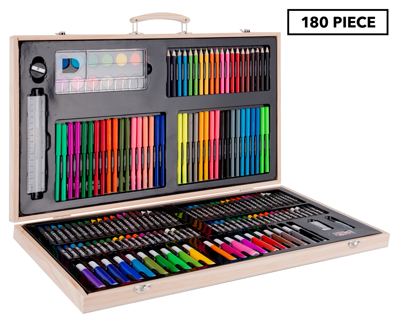 Wooden 180-Piece Junior Art Set | Catch.co.nz