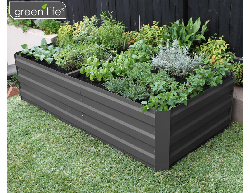 Greenlife Large 1800x900mm Raised Garden Bed - Charcoal