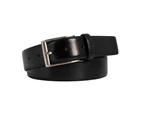 Loop Leather Co 35mm Stitched Edge Dress Belt - Black
