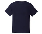 Calvin Klein Boys' Chest Logo Regular Top / Tee / T-Shirt / Tshirt - Peacoat
