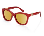 Mestige Women's Evelynn Sunglasses w/ Swarovski® Crystals - Red/Gold