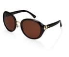 Mestige Women's Lena Sunglasses w/ Swarovski® Crystals - Black/Gold 1