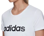Adidas Women's D2M Lo Tee / T-Shirt / Tshirt - White/Black