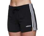 Adidas Women's Essentials 3-Stripe Shorts - Black/White