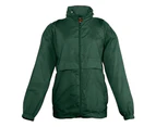 SOLS Kids Unisex Surf Windbreaker Jacket (Water Resistant And Windproof) (Forest Green) - PC365