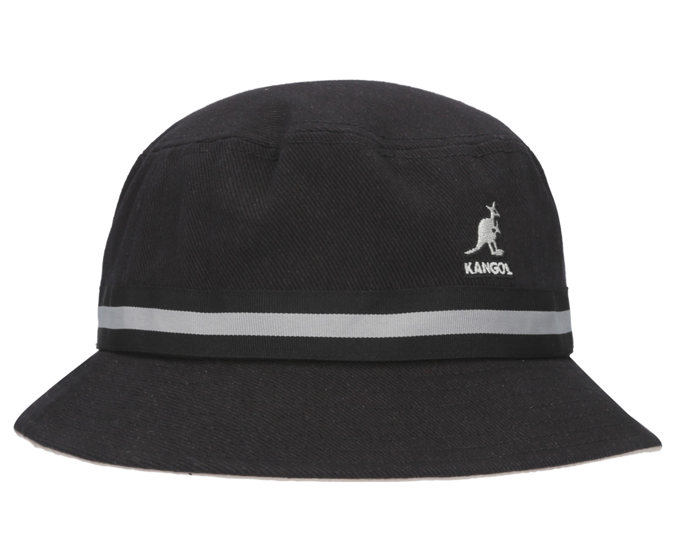 Kangol Stripe Lahinch Bucket Hat - Black | Catch.com.au