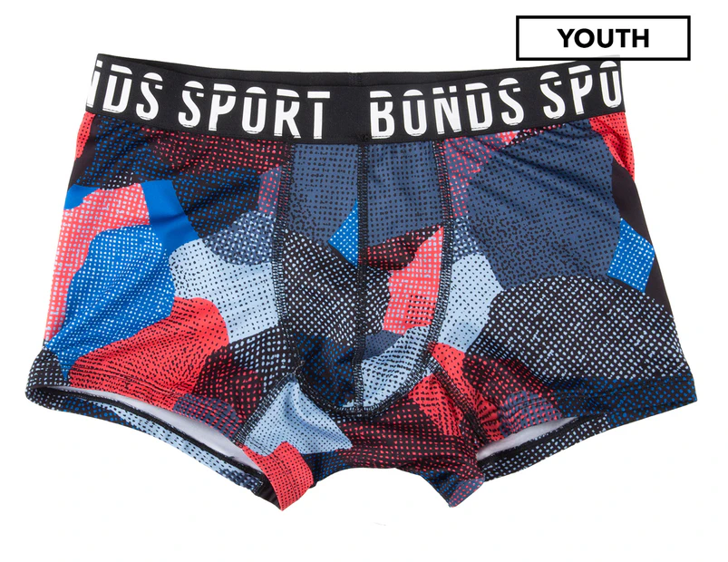 Bonds Youth Boys' Micro Trunk - Blue/Red Print