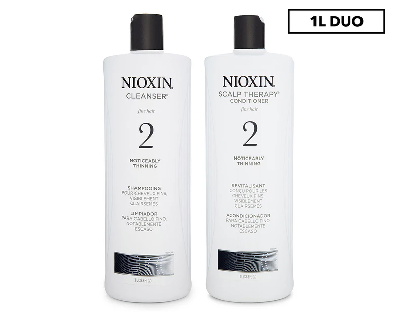 Nioxin System 2 Cleanser Shampoo & Scalp Therapy Conditioner Duo
