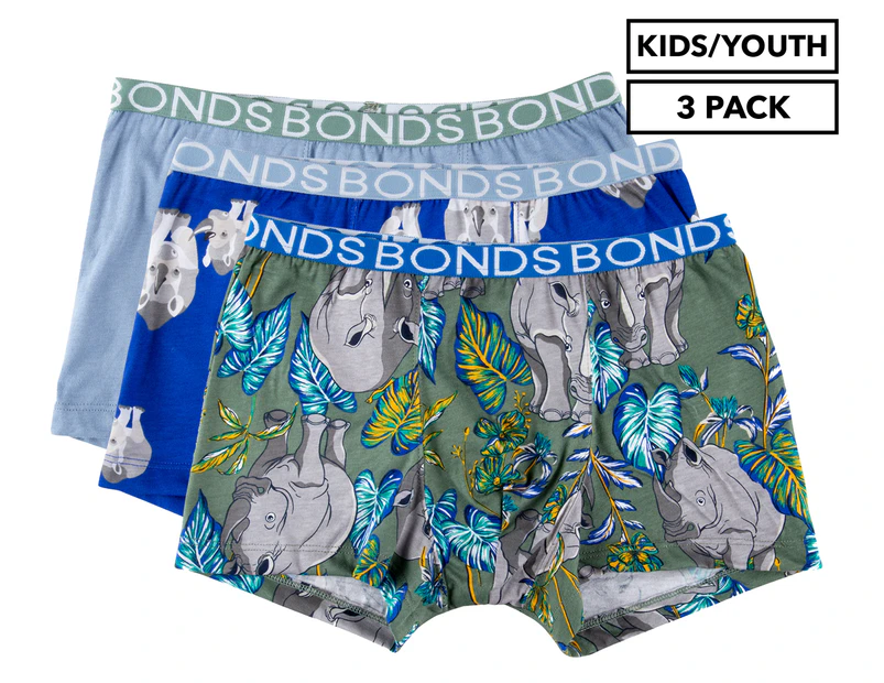 Bonds Youth Boys' Trunks 3-Pack - Rhino Print