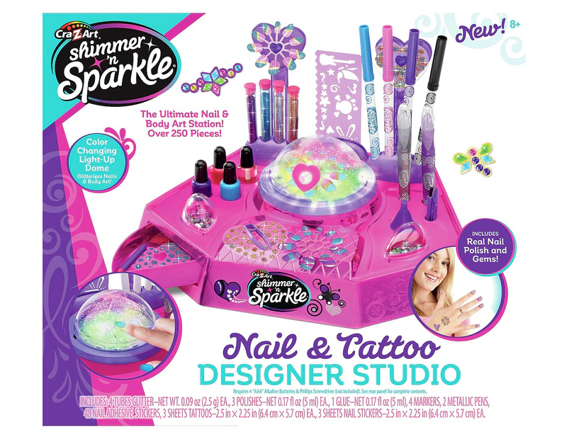 Cra-z-art Shimmer 'N Sparkle Designer Nail & Tattoo Studio