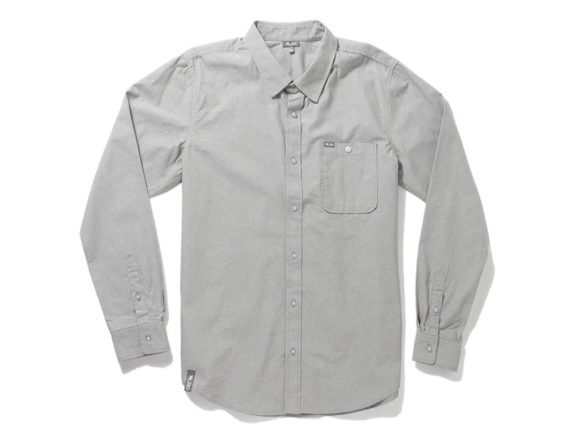 Lrg RC Chambray Long Sleeve Woven Shirt Graphite - Grey
