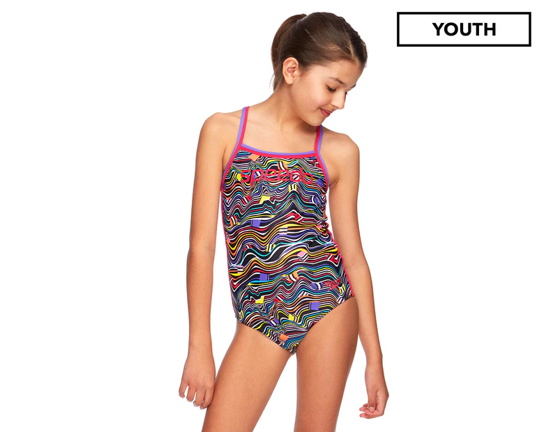 Speedo Girls' Sierra One Piece Swimsuit - Colour All Sorts