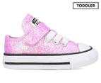 Converse Toddler Girls' Chuck Taylor All Star Glitter Low Top Shoes - Lilac Mist