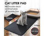 Waterproof Double-Layer Cat Litter Mat Trapper Foldable Pad Pet Rug HomeComfort
