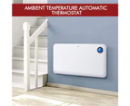 Spector 2000W Portable Electric Wall Panel Heater Timer Thermostat Wheels White