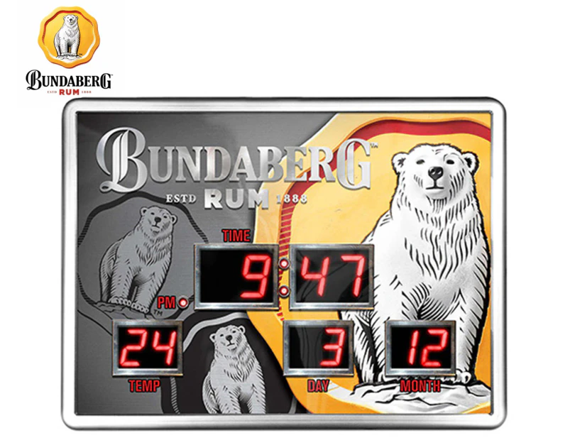 Bundaberg Rum Digital Scoreboard LED Clock