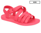 Zaxy Girls' Sunset Crossover Sandals - Dark Pink