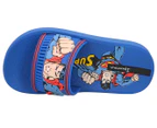 Ipanema Boys' Superhero Superman Slide Sandals - Blue