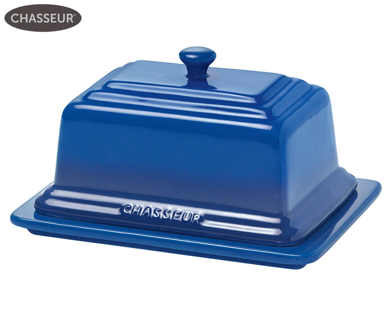 Chasseur La Cuisson Ceramic Butter Dish - Blue