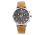 Hugo Boss Men's 42mm Spirit Leather Watch - Beige/Grey