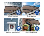 Instahut Door Window Awning Outdoor Canopy Patio Shield DIY 1.5mx4m BROWN