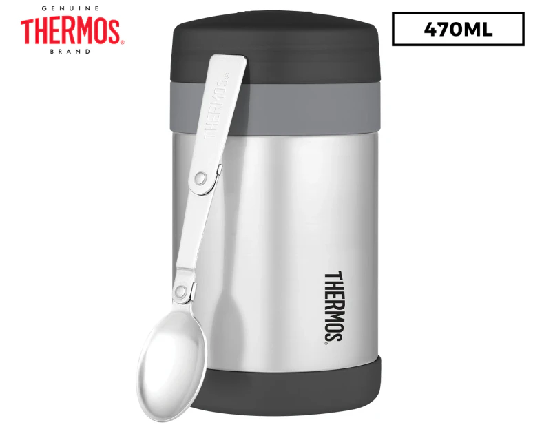 Thermos 470mL Stainless Steel Vacuum Insulated Food Jar w/ Spoon - Silver