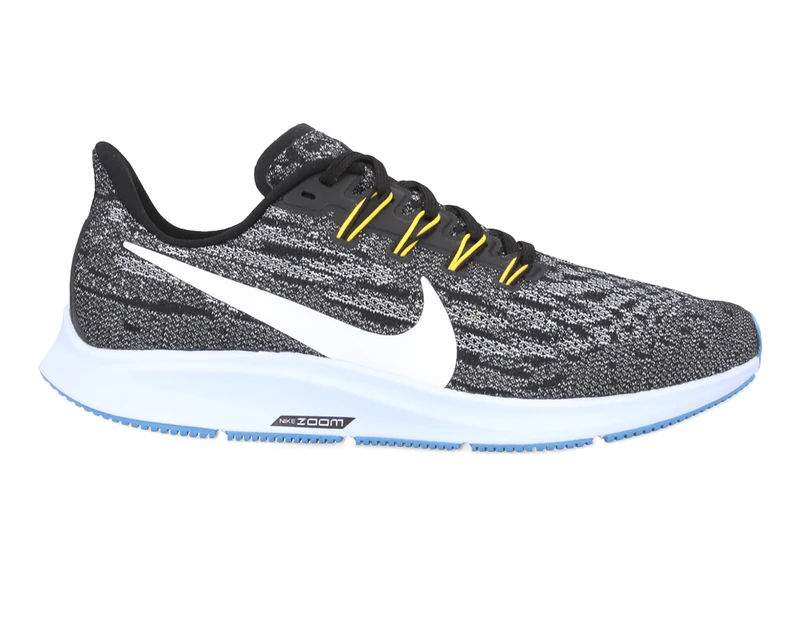 Nike Women's Air Zoom Pegasus 36 Running Shoes - Black/White-Half Blue
