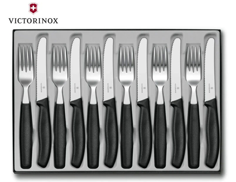 Victorinox 12-Piece Swiss Classic Cutlery Table Set - Black