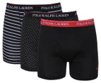 Polo Ralph Lauren Men's Classic Fit Boxer Briefs 3-Pack - Polo Black/Red/White Polka Dots