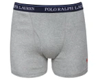 Polo Ralph Lauren Men's Classic Fit Boxer Briefs 3-Pack - Bermuda Stripe/Heather/Blue