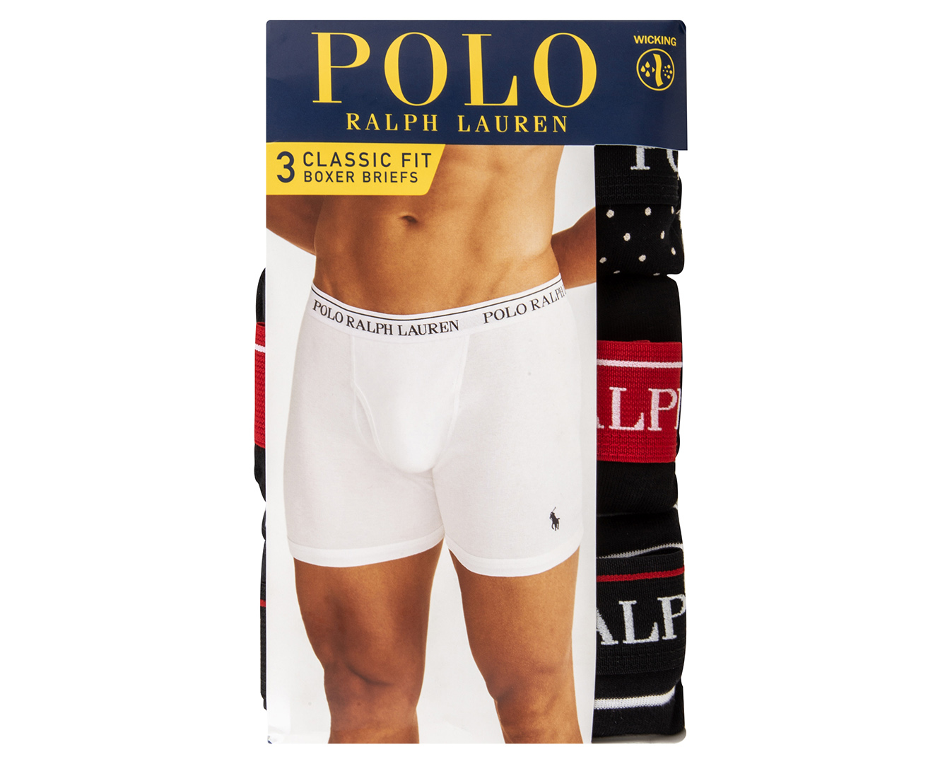 Polo Ralph Lauren Men's Classic Fit Boxer Briefs 3-Pack - Polo Black ...