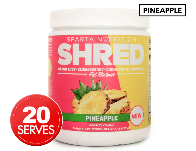 Sparta Nutrition Shred Fat Burner Pineapple 170g (20 serves)