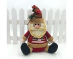 Christmas Santa Cuddly Stuffed Doll Figure Figurine Xmas Soft Plush Toy Kid Gift - Santa