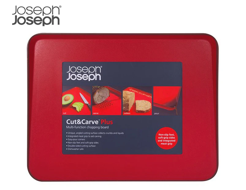 Joseph Joseph Cut & Carve Plus Chopping Board - Red