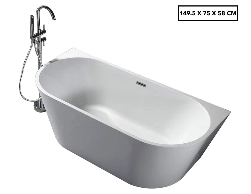 Fluso 149.5x75cm Japanese Acrylic Free Standing Bathtub