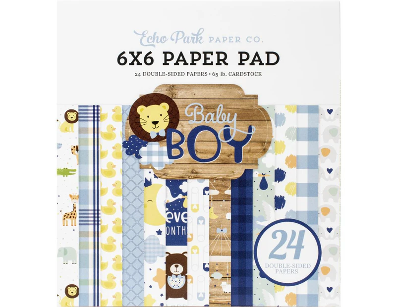 Echo Park Double-Sided Paper Pad 6in x 6in 24 pack - Baby Boy