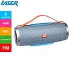 Laser Portable Bluetooth Speaker w FM Radio & Built-In Mic - Blue 1
