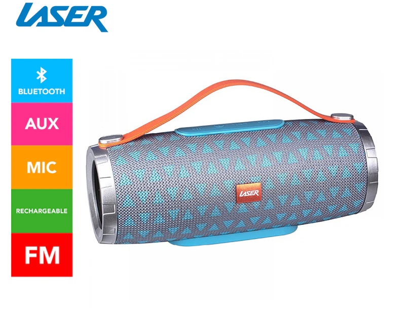 Laser Portable Bluetooth Tube Speaker - Blue